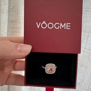 Silver and Rose Gold Elegant Women's Ring